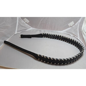 Cimarron Belt Corp Western Black and Silver Belt Size 26 Leather NO BUCKLE